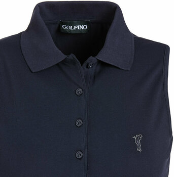 Polo Shirt Golfino Sun Protection Sleeveless Womens Polo Shirt Navy 40 - 3
