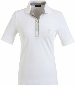 Polo Shirt Golfino Sun Protection Womens Polo Shirt Optic White 44 - 2