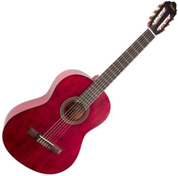 Classical guitar Valencia VC204 SET 4/4 Transparent Wine Red Classical guitar - 6