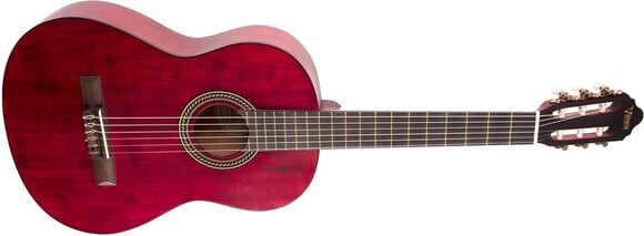 Classical guitar Valencia VC204 SET 4/4 Transparent Wine Red Classical guitar - 3