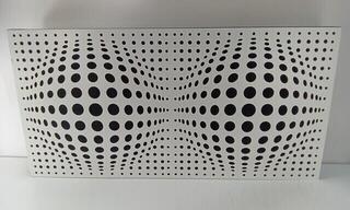 Panou absorbant din lemn Mega Acoustic FiberPRO120 AcouSphere White/Black Panou absorbant din lemn (Defect) - 1