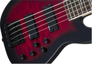 5-string Bassguitar Jackson JS Series Concert Bass JS3VQ AH Transparent Red Burst 5-string Bassguitar - 5