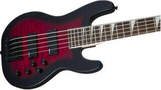 5-string Bassguitar Jackson JS Series Concert Bass JS3VQ AH Transparent Red Burst 5-string Bassguitar - 6