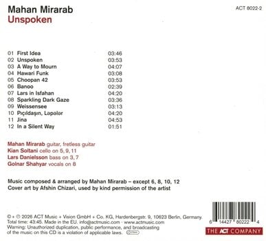 Zenei CD Mahan Mirarab - Unspoken (Digipak) (CD) - 2
