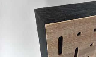 Pannello in legno assorbente Mega Acoustic FiberPro 120 Binary Bean Natural Pannello in legno assorbente (Danneggiato) - 3