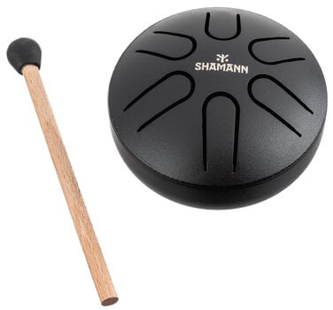 Tongue Drum Shamann Mini drum 3'' 6 notes A5-pentatonic Black Tongue Drum - 3