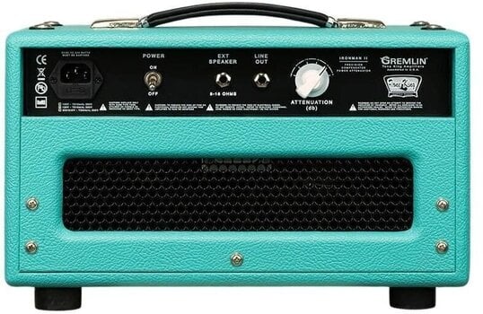 Tube Bass Amplifier Tone King Gremlin Head Turquoise Tube Bass Amplifier - 5