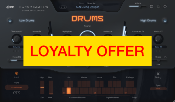 VST Instrument UJAM Hans Zimmer’s Drums & Percussion Bundle Loyal (Digitaal product) - 2