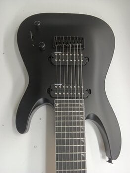 Guitarra elétrica de 8 cordas Jackson JS Series JS32-8 Dinky DKA AH Satin Black Guitarra elétrica de 8 cordas (Danificado) - 3