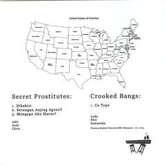 Disco in vinile Secret Prostitutes & Crooked Bangs - Split (7" SP) - 1