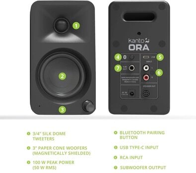 Haut-parleur sans fil Hi-Fi
 Kanto ORA Haut-parleur sans fil Hi-Fi - 5
