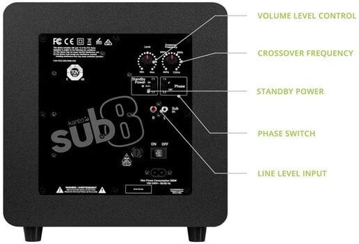Hi-Fi Subwoofer Kanto SUB8 Hi-Fi Subwoofer - 5