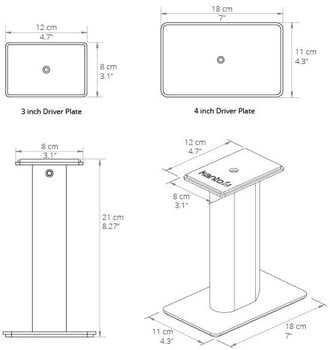 Ständer für Studiomonitore Kanto SP9 White Ständer für Studiomonitore - 11