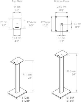 Ständer für Studiomonitore Kanto ST28 Black Ständer für Studiomonitore - 11