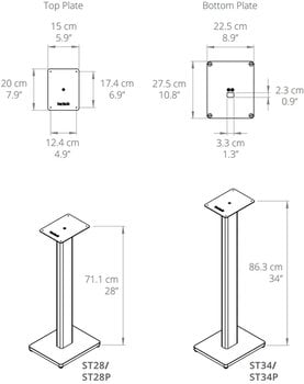 Ständer für Studiomonitore Kanto ST28 White Ständer für Studiomonitore - 5