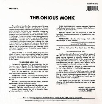 Schallplatte Thelonious Monk Trio - Thelonious Monk Trio Back To Black (LP) - 3