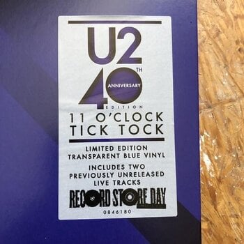 Вінілові платівки U2 - 11 O'Clock Tick Tock (40th Anniversary Edition) (Transparent Blue Coloured) (LP) - 3