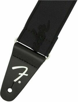 Tekstylne gitarowe pasy Fender Weighless Strap Running Logo Black - 2