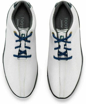 Джуниър голф обувки Footjoy Junior Golf Shoes White/Navy US 2 - 3