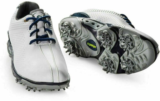 Chaussures de golf junior Footjoy Junior Chaussures de Golf White/Navy US 2 - 4