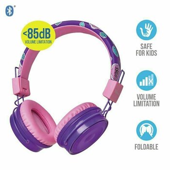 Fejhallgató gyerekeknek Trust Comi Bluetooth Wireless Kids Headphones Purple - 2