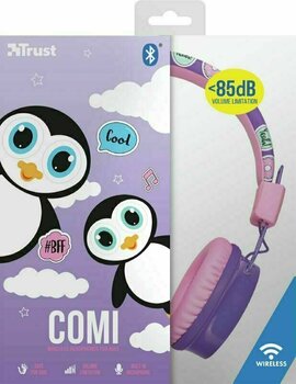 Headphones for children Trust Comi Bluetooth Wireless Kids Headphones Purple - 7