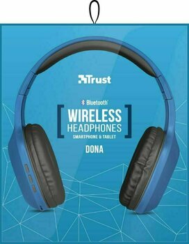 Vezeték nélküli fejhallgatók On-ear Trust Dona Wireless Bluetooth Headphones Blue - 10