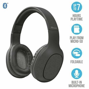 Brezžične slušalke On-ear Trust Dona Wireless Bluetooth Headphones Grey - 2
