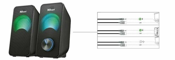 PC високоговорител Trust Arys Compact RGB 2.0 Speaker Set - 6