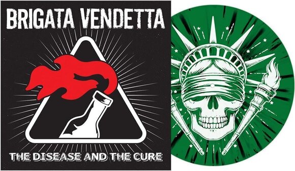 Disco de vinilo Brigata Vendetta - The Disease And The Cure (Evergreen W/ Black Splatter W/ Silkscreened B-Side) (LP) - 3