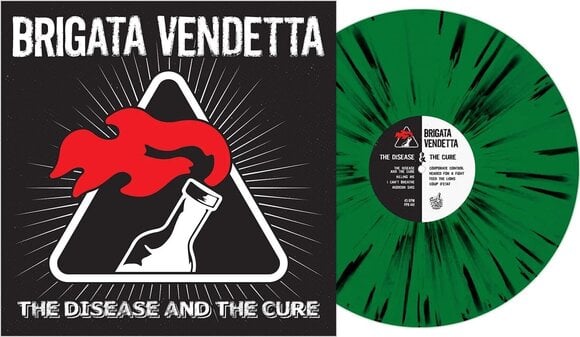 Disco de vinilo Brigata Vendetta - The Disease And The Cure (Evergreen W/ Black Splatter W/ Silkscreened B-Side) (LP) - 2