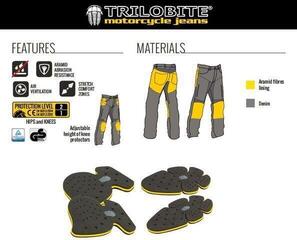 Dżinsy motocyklowe Trilobite 1664 Acid Scrambler Black W42/L32 Dżinsy motocyklowe - 4