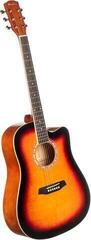 Dreadnought Guitar Pasadena PDC-10 Vintage Sunburst Dreadnought Guitar - 2