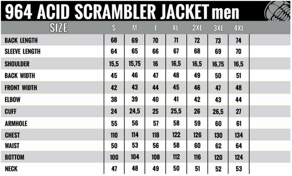 Textiljacke Trilobite 964 Acid Scrambler Denim Jacket Black 4XL Textiljacke - 5