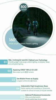 Éclairage de vélo Nextorch B20 800 lm Black Éclairage de vélo - 5