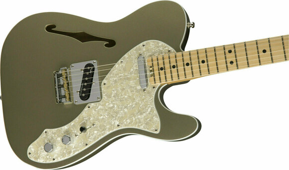 Elektrisk guitar Fender American Elite Telecaster Thinline MN Champagne - 4