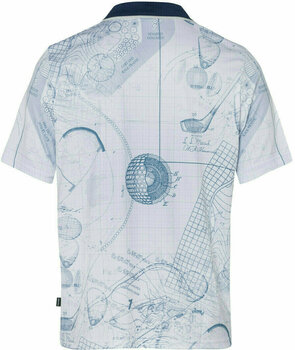 Camisa pólo Golfino Printed Mens Polo Shirt With Striped Collar Flint 50 - 2