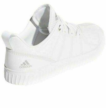 Chaussures de golf junior Adidas Adicross PPF Junior Chaussures de Golf Cloud White/Silver Metallic/Gum UK 3 - 2