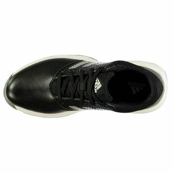 Calçado de golfe júnior Adidas CP Traxion Junior Golf Shoes Core Black/Silver Metal/White UK 2 - 3
