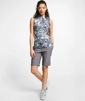 Polo Shirt Nike Dri-Fit Printed Sleeveless Womens Polo Shirt Gridiron/Platinum S - 6