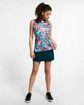 Polo Shirt Nike Dri-Fit Printed Sleeveless Womens Polo Shirt Fuchsia/Purple Dawn XS - 7