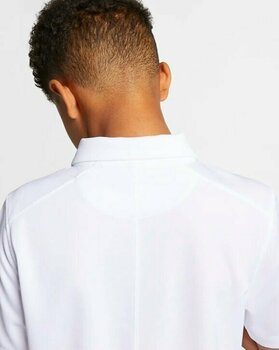 Polo majice Nike Dri-Fit Grid Printed Boys Polo Shirt White/Black XL - 6
