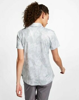 Polo Shirt Nike Dri-Fit All Over Floral Print Womens Polo Shirt Pure Platinum/White S - 2
