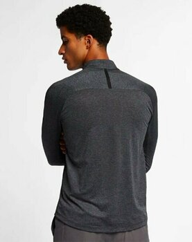 Kapuzenpullover/Pullover Nike Dry Knit Statement 1/2 Zip Mens Sweater Black/Dark Grey L - 4