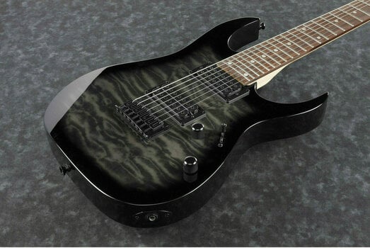 7-string Electric Guitar Ibanez GRG7221QA-TKS Transparent Black Sunburst (Pre-owned) - 4