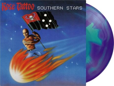 Vinylplade Rose Tattoo - Southern Stars (Limited Edition) (Turquoise/Blue Swirl Coloured) (LP) - 2