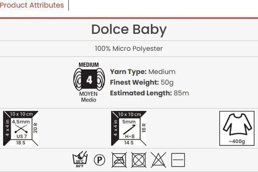 Νήμα Πλεξίματος Yarn Art Dolce Baby 753 Νήμα Πλεξίματος - 3