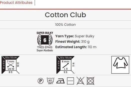 Filati per maglieria Yarn Art Cotton Club 7312 Filati per maglieria - 3