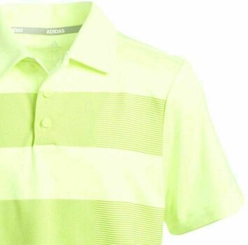Rövid ujjú póló Adidas 3-Stripes Gyerek Golfpóló Yellow 11-12Y - 5