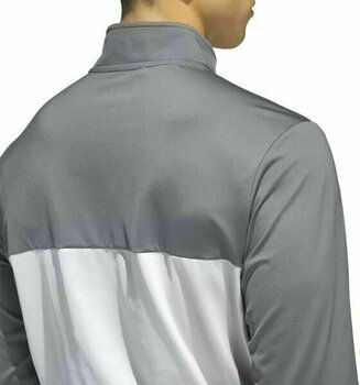 Bluza z kapturem/Sweter Adidas 3-Stripes Competition 1/4 Zip Mens Sweater Grey Five/Grey Two L - 8